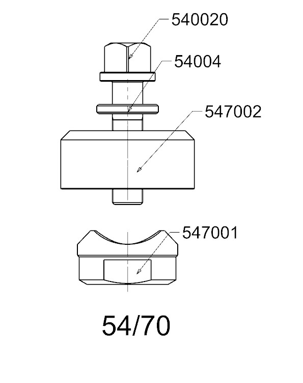 PERFORADOR REDONDO PARA CHAPA  FORZA  SERIE 54